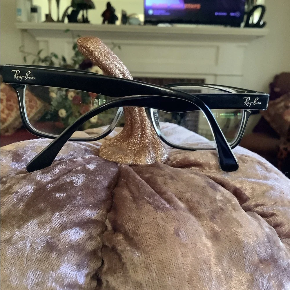 Authentic ray-ban kids black clear wayfarer eyeglasses